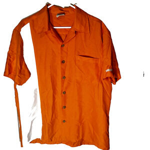 Maui Trading Co Hawaiian shirt Mens L Orange Univ. of Tennesee button up